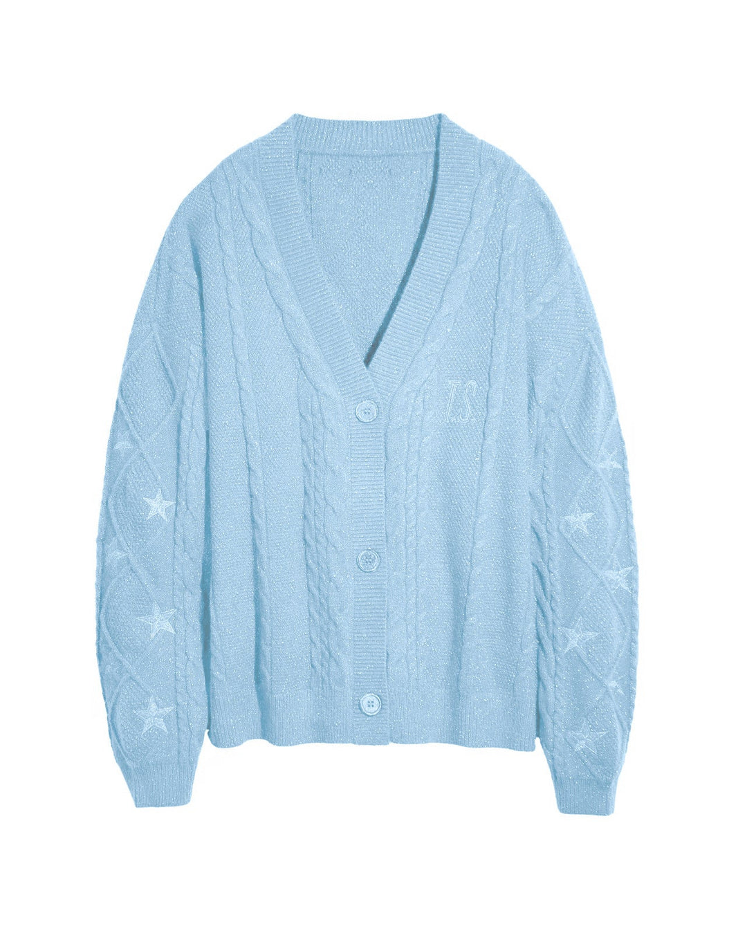 Sweter damski oversize, stylowy splot, haftowane gwiazdy, modny dodatek do garderoby.