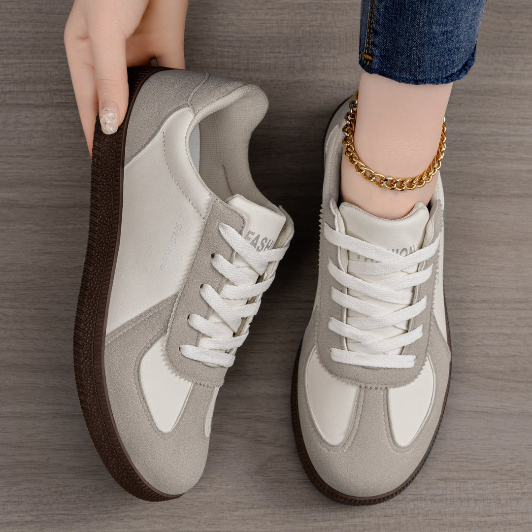 Sneakersy damskie w stylu retro – casualowe buty sportowe. Wygodne na wiosnę i jesień. Obuwie miejskie.