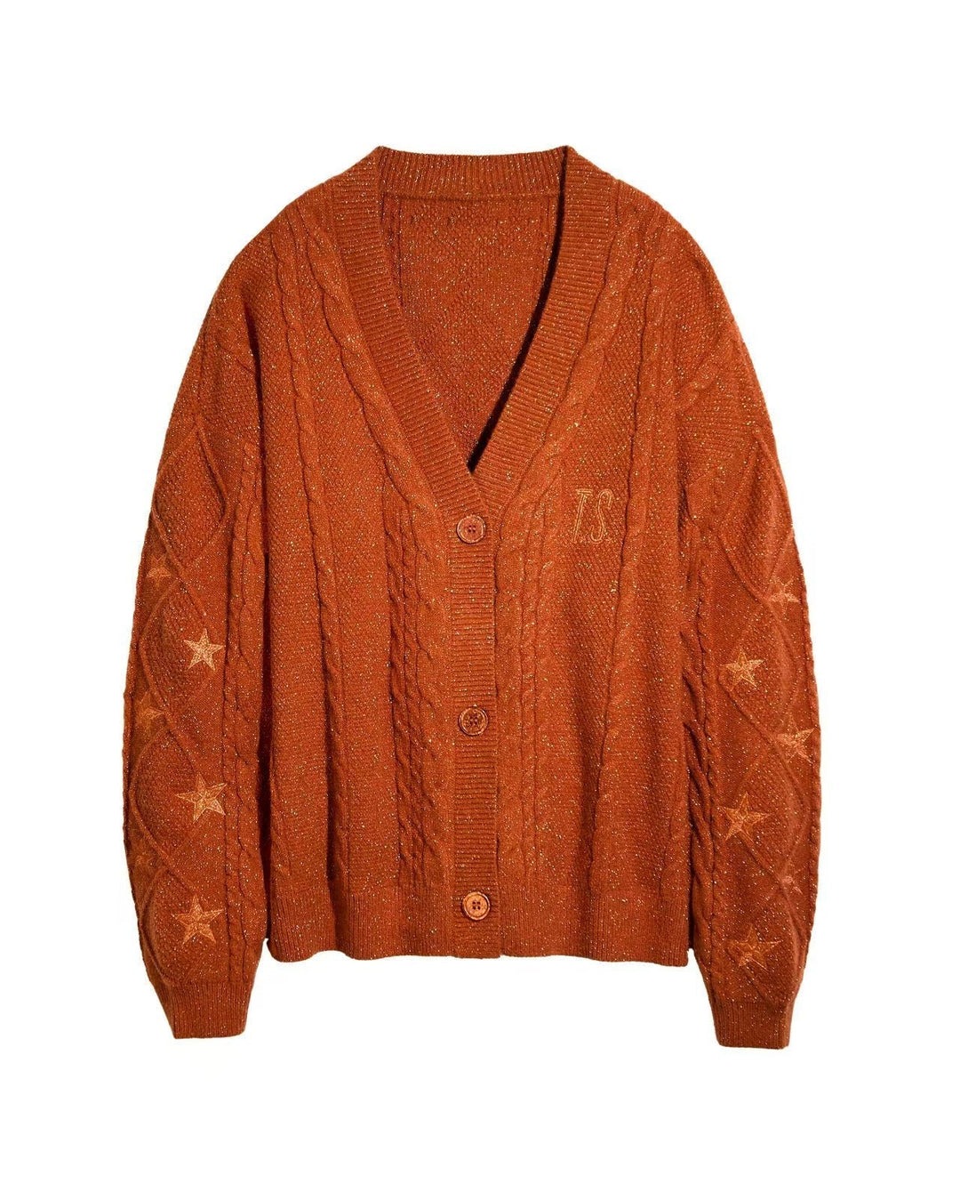 Komfortowy sweter oversize z haftem gwiazd, damski, idealny na co dzień i specjalne okazje.