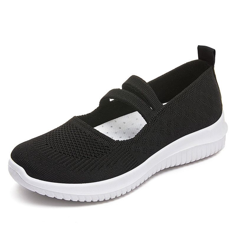 Łatwe do założenia damskie sneakersy wsuwane Mary Jane. Komfortowe obuwie codzienne slip-on.