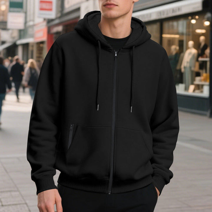 Stylowa bluza męska oversize z kapturem na zamek, streetwear. Idealna do miejskich i casualowych looków.