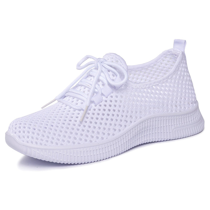 Damskie sneakersy slip-on. Wykonane z przewiewnego materiału, lekkie i komfortowe na lato i spacery.