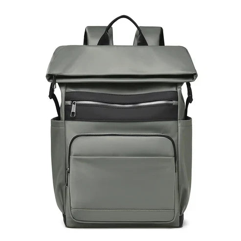 Zielony plecak na laptopa unisex z organizerem. Wodoodporny i stylowy, idealny do pracy.