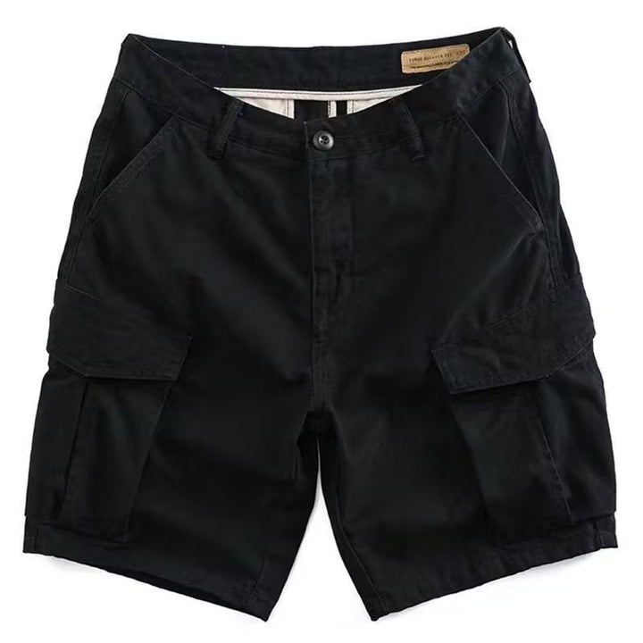 Letnie męskie szorty cargo regular fit, wielokieszeniowe, do sportu i na co dzień, zapewniające komfort.