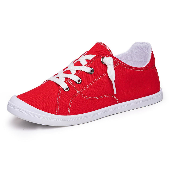 Sznurowane damskie sneakersy, miejskie, komfortowe. Low top z gumową podeszwą.