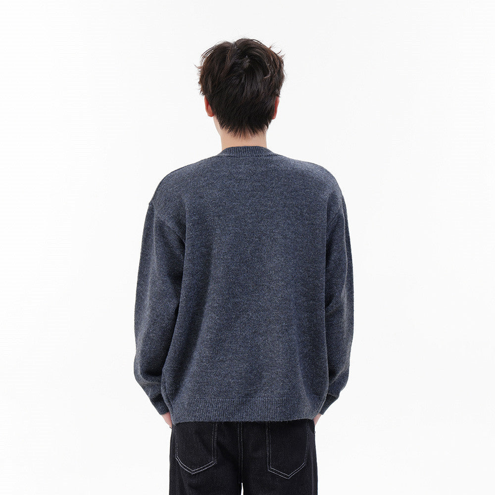 Kardigan męski oversize z guzikami, sweter casualowy, komfortowy i stylowy na każdą okazję.