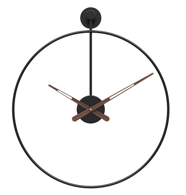 Cichy zegar ścienny 50 cm, nowoczesna dekoracja salonu. Minimalistyczny design podkreśla wnętrze.