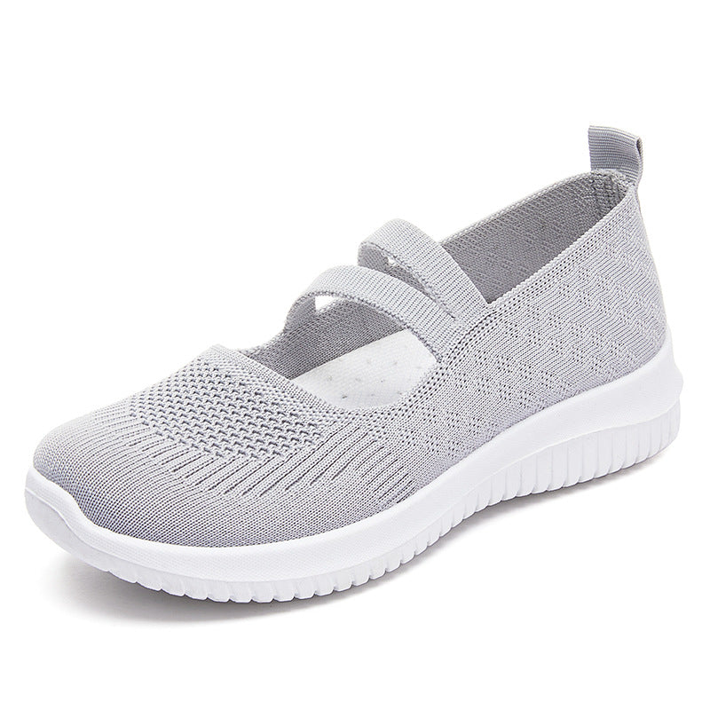 Wygodne damskie sneakersy Mary Jane do podróży. Lekkie i komfortowe buty wsuwane.