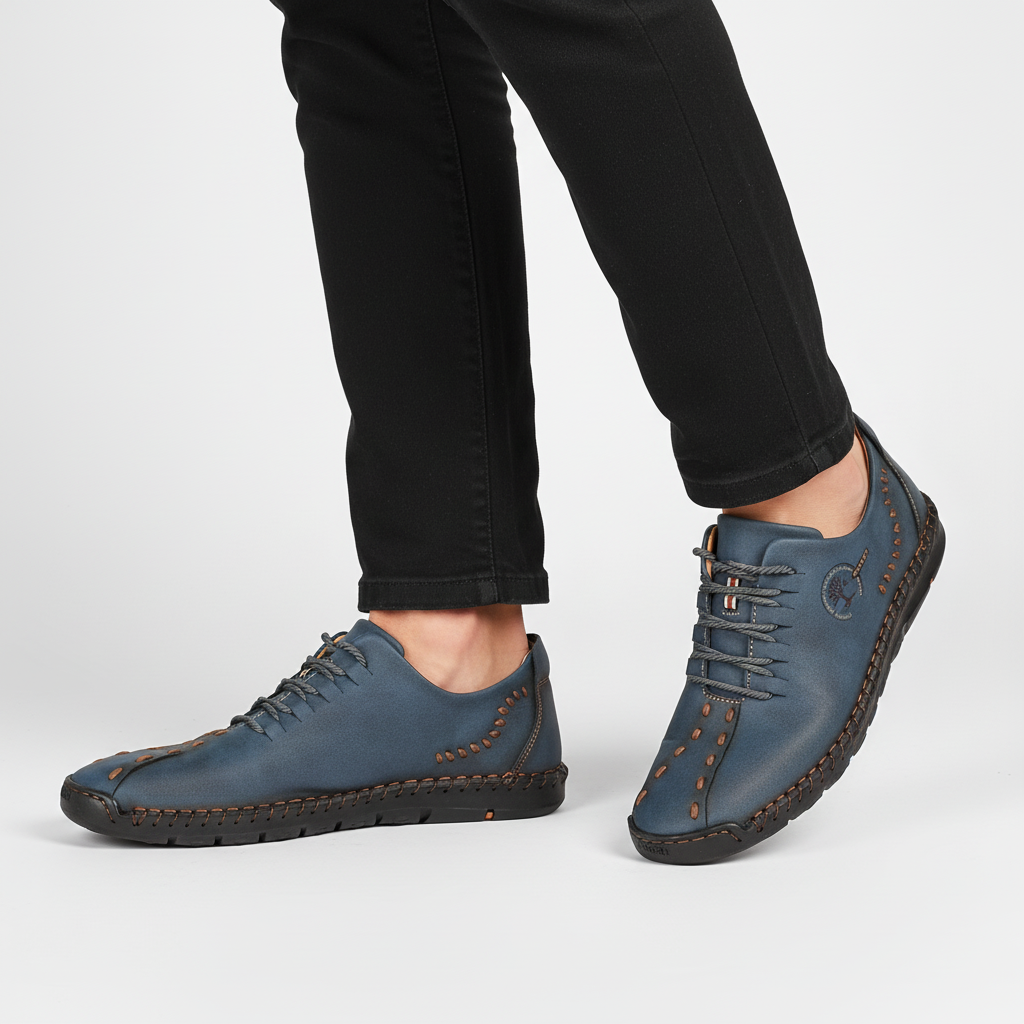 Lekkie męskie sneakersy Raymond – komfortowe buty ortopedyczne do codziennego chodzenia, oferujące wsparcie stopy.