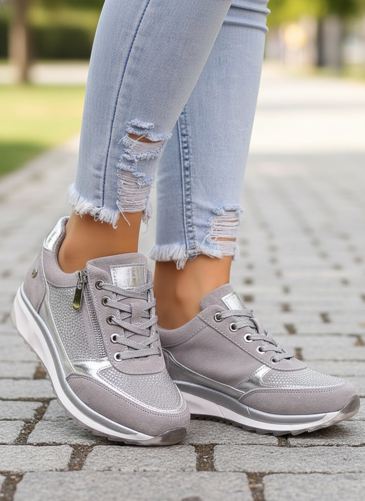 Damskie ortopedyczne sneakersy Gabriele, idealne do codziennego chodzenia, zapewniające komfort i wsparcie stopy.