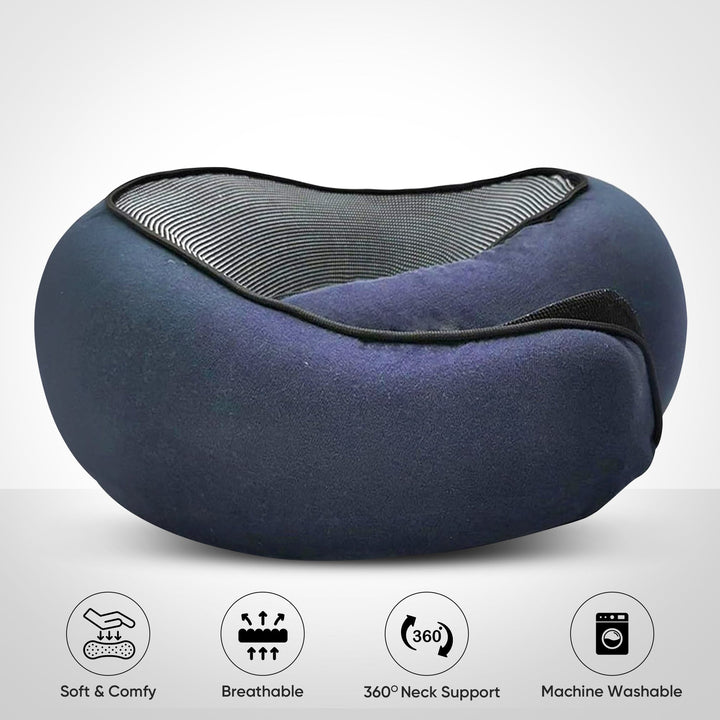 Wygodna poduszka podróżna na szyję do drzemki i relaksu. Ergonomiczne wsparcie dla szyi w samolocie i samochodzie.