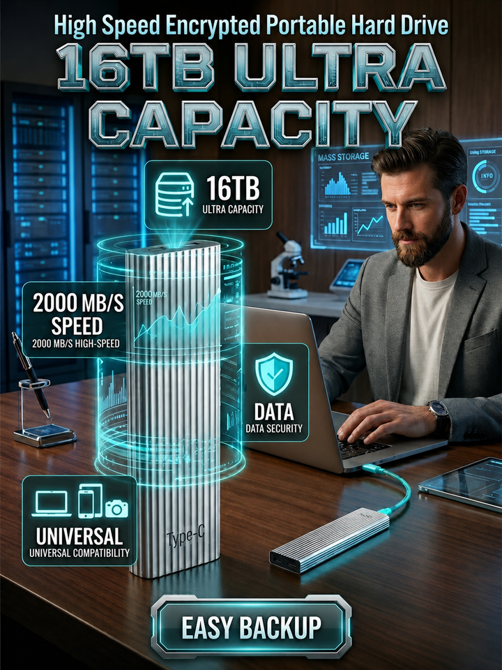 Dysk SSD Vaultix z superszybkim transferem danych, idealny do archiwizacji mobilnej.