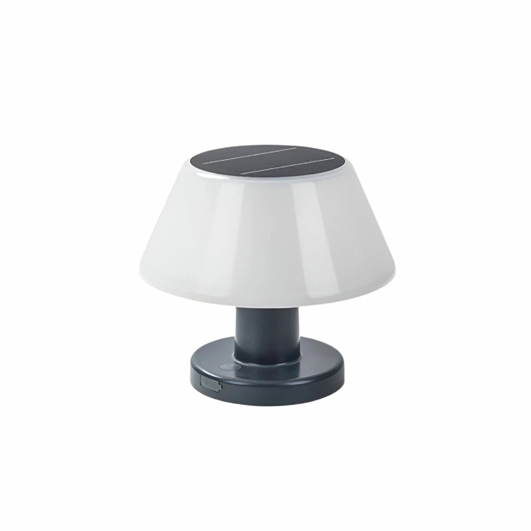 Przenośna lampa solarna LED do ogrodu i na camping. Wodoodporna, energooszczędne oświetlenie zewnętrzne.