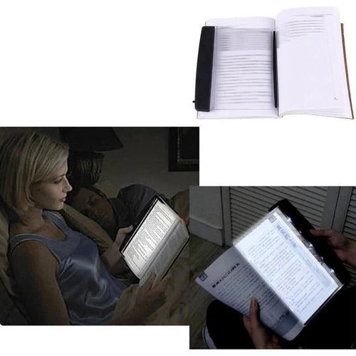 Lampa LED z klipsem, elastyczna, zasilana USB/baterią, zapewnia ochronę oczu podczas czytania.