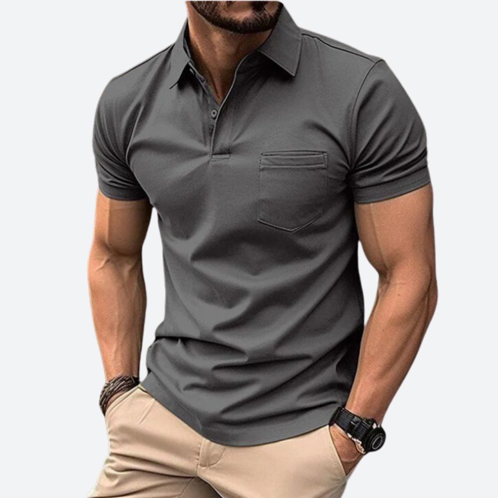 Męska koszulka polo w paski, elegancki i casualowy styl, przewiewna bawełna, idealna na lato.