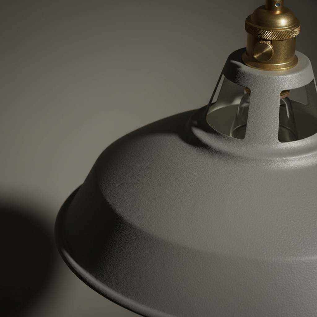 Metalowa lampa wisząca w stylu industrialnym retro, doskonała do jadalni. Tworzy wyjątkowy klimat.