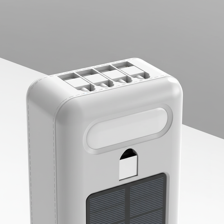 Solidny powerbank outdoorowy SunPack. Odporny na warunki pogodowe, idealny dla podróżników i miłośników kempingu.