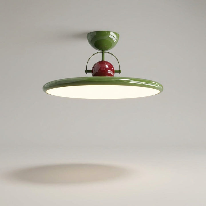 Designerska lampa Solunair z akrylu i metalu, minimalistyczne oświetlenie sufitowe.