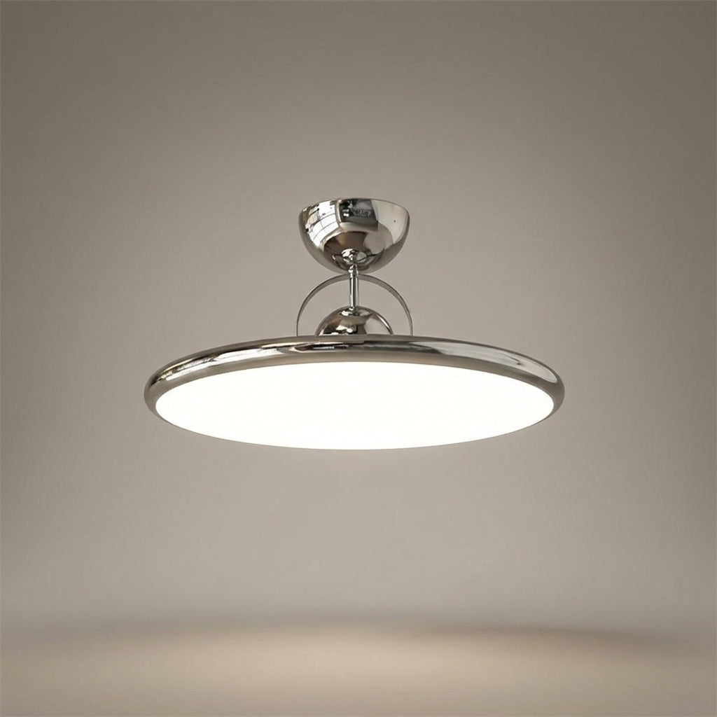 Minimalistyczna lampa Solunair, okrągła oprawa sufitowa z akrylu, oświetlenie do salonu.