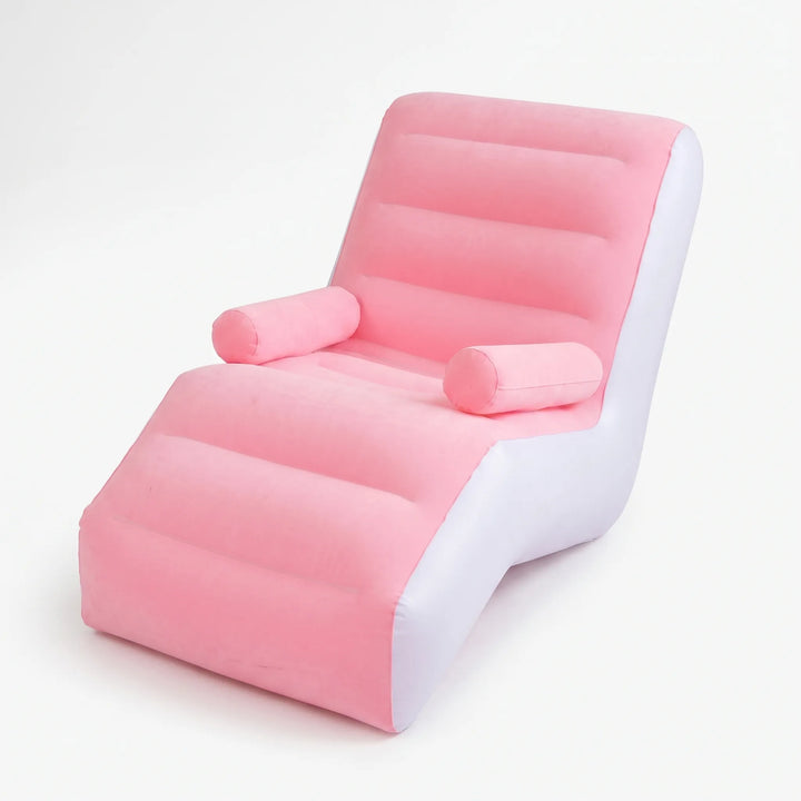 Dmuchany leżak do relaksu, ergonomiczny i s-kształtny. Idealny komfort w domu i ogrodzie. Przenośny.