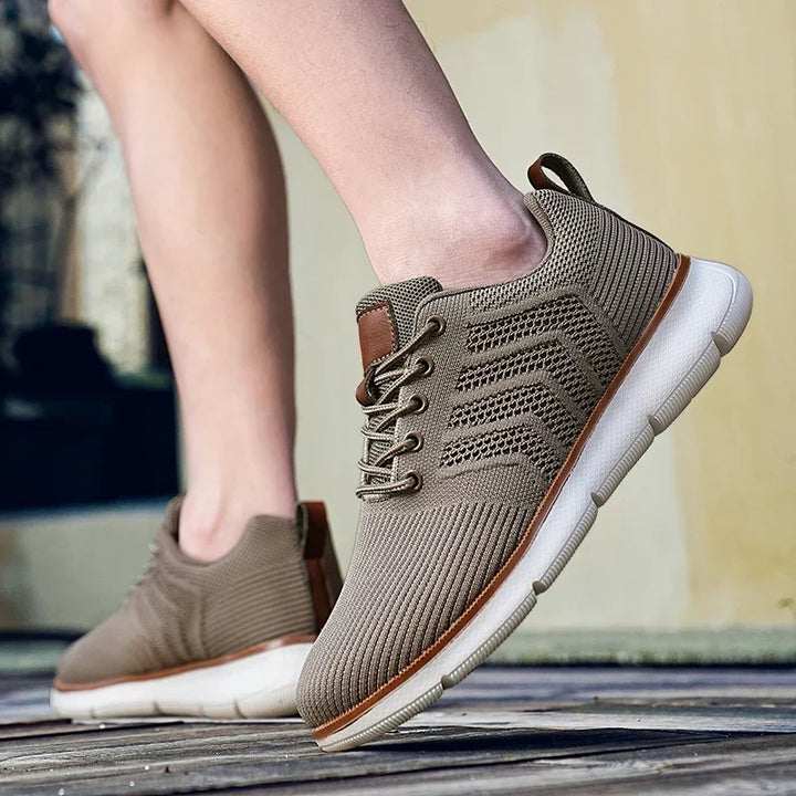 Męskie buty sznurowane z wytrzymałymi sznurówkami. Efektowna tekstura, casualowe sneakersy.