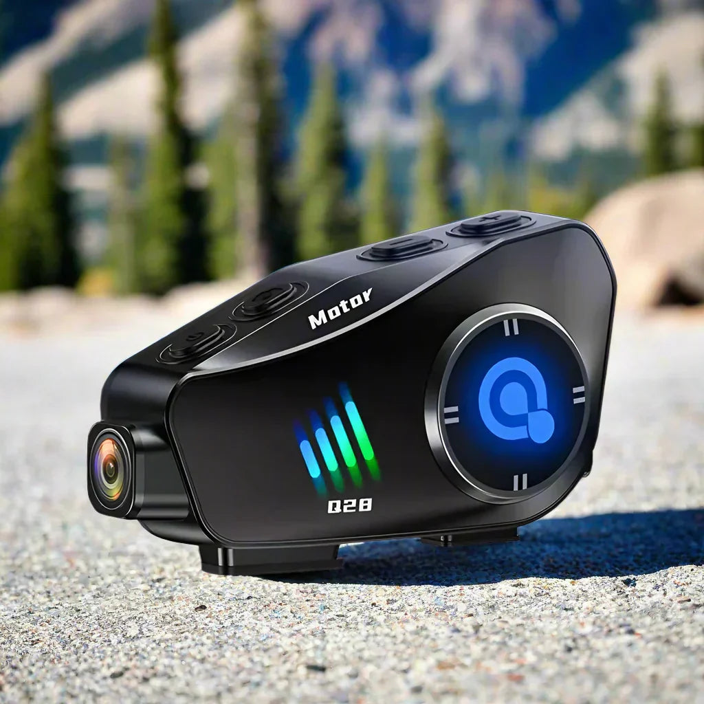Kask motocyklowy z kamerą 1080P HD, rejestratorem jazdy i Bluetooth, idealny do nagrywania tras.