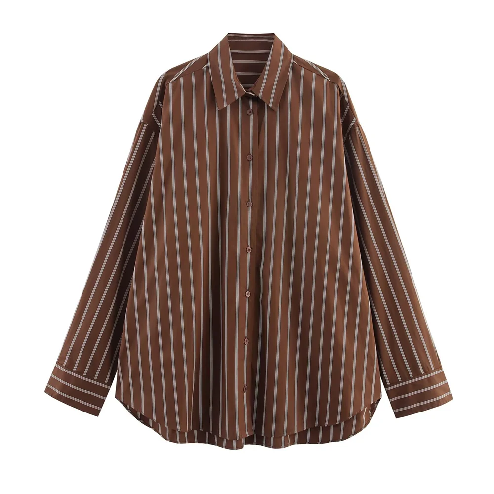 Żółta koszula damska oversize. Elegancka koszula z długim rękawem, kołnierzem i zapięciem na guziki.