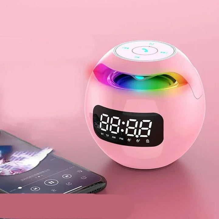 Inteligentny budzik cyfrowy z głośnikiem Bluetooth i lampką LED, doskonały do sypialni.