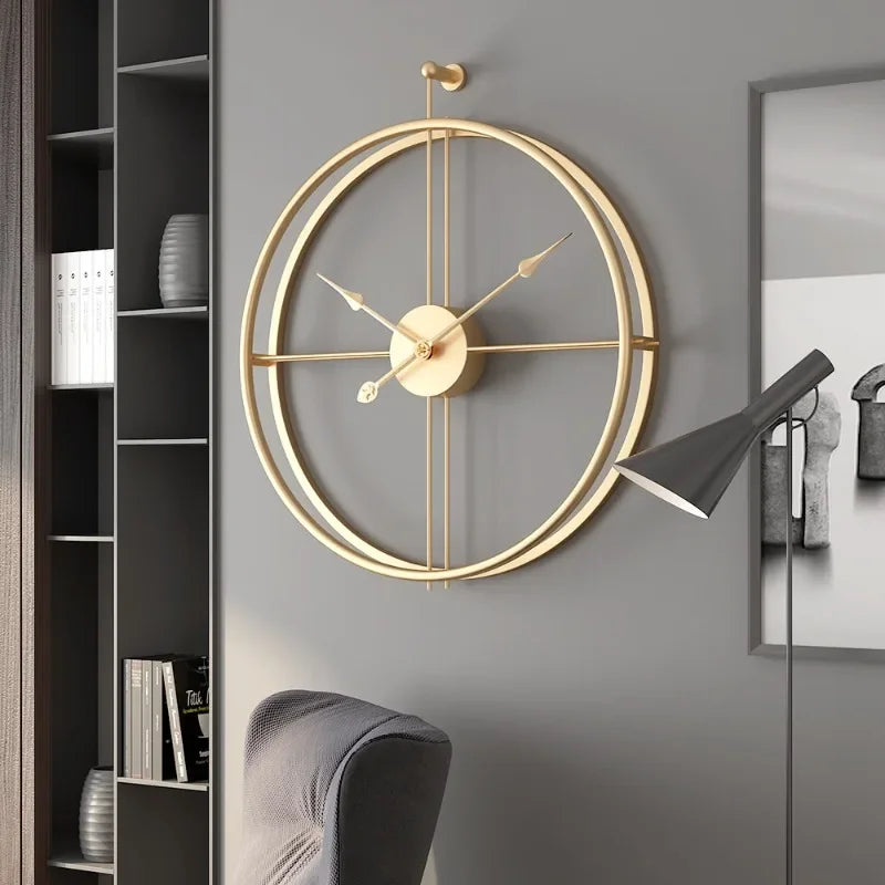 Elegancki, ręcznie wykonany zegar ścienny, unikalna dekoracja do nowoczesnego salonu. Idealny design do wnętrz.