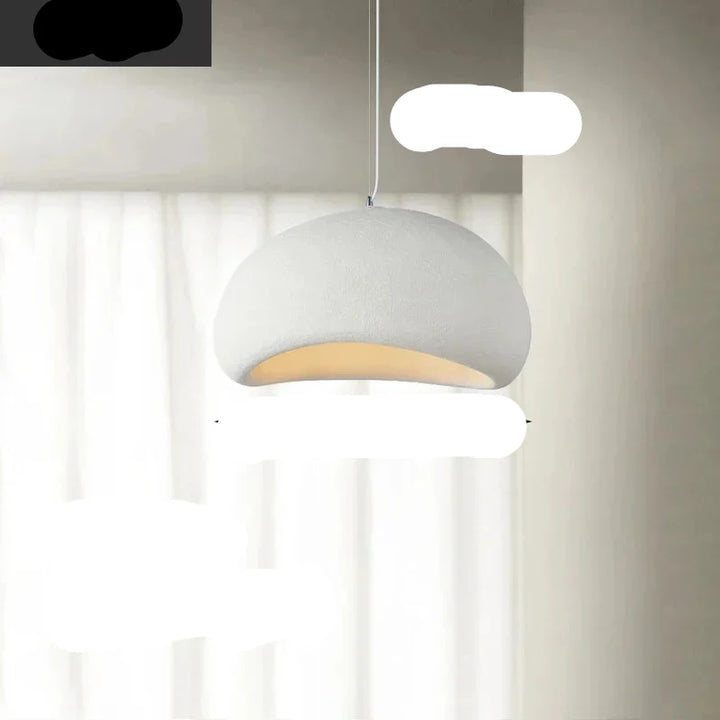 Lampa wisząca Japandi. Eleganckie, minimalistyczne oświetlenie sufitowe z żywicy. Idealna dekoracja wnętrz.