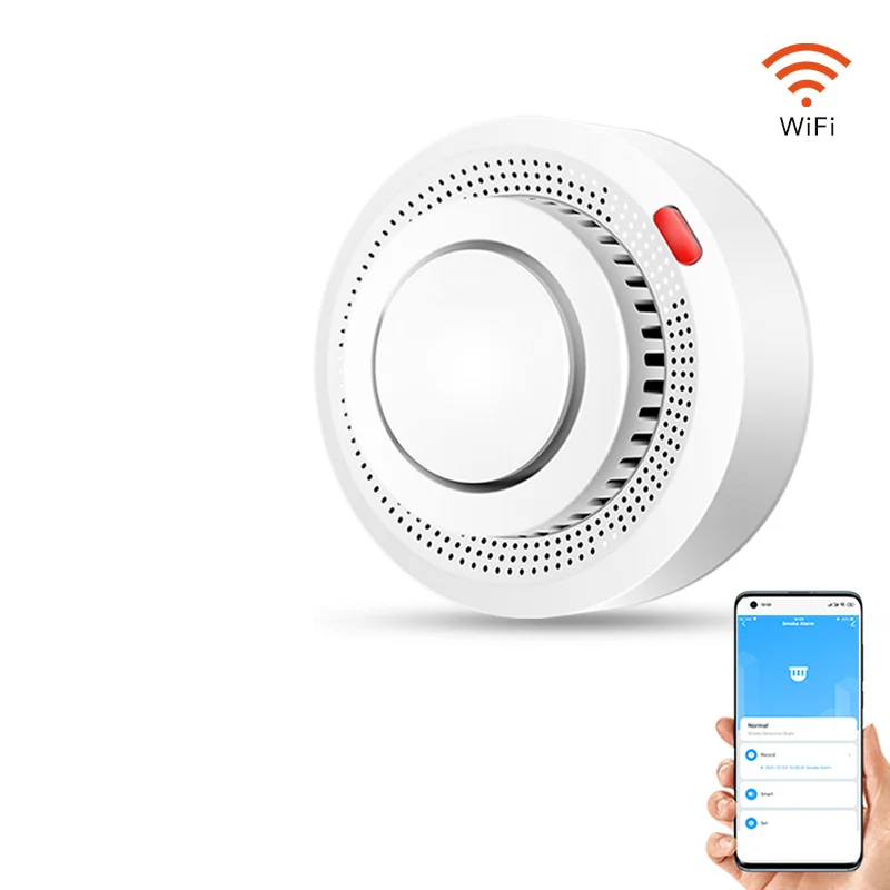 Czujnik dymu WiFi i aplikacja Smart Life. Zdalne monitorowanie bezpieczeństwa domu. Alarm 85dB.