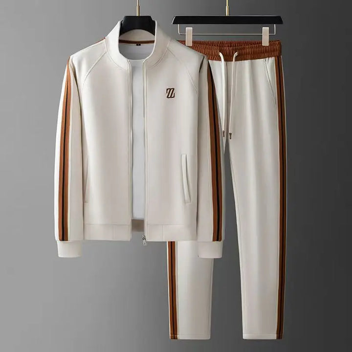 Wygodny męski dres sportowy z oddychającego materiału, idealny na trening, casual i aktywność fizyczną.