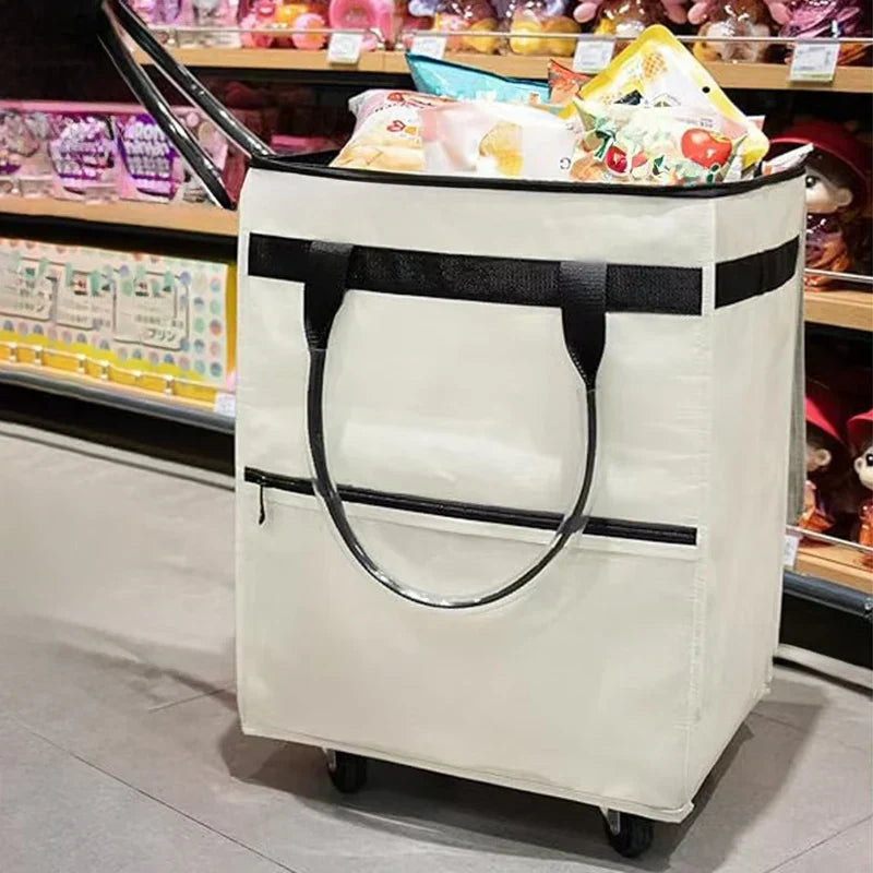 Wielofunkcyjna torba Rollex z kółkami. Ułatwia transport zakupów, żywności i jest praktyczna na co dzień.