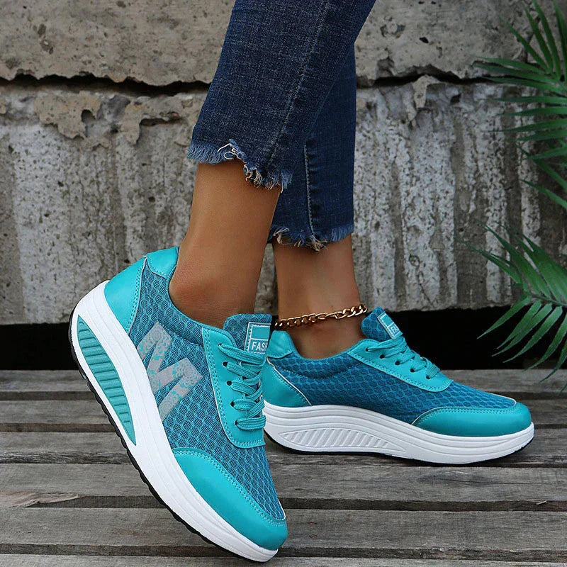 Obuwie damskie komfortowe: sneakersy z korekcyjną wkładką, idealne do pracy i na spacery.