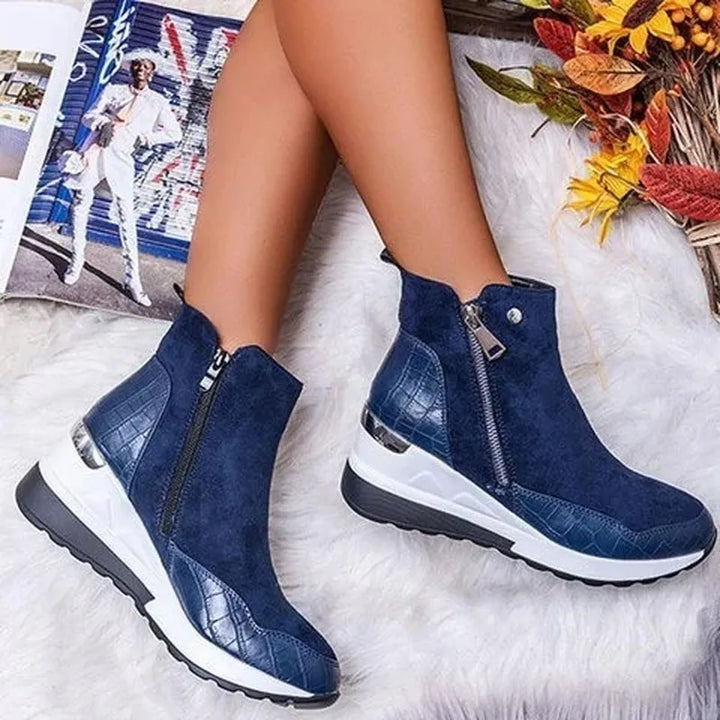 Eleganckie damskie buty zimowe ortopedyczne, wykonane z wysokiej jakości materiałów, gwarantujące wygodę.