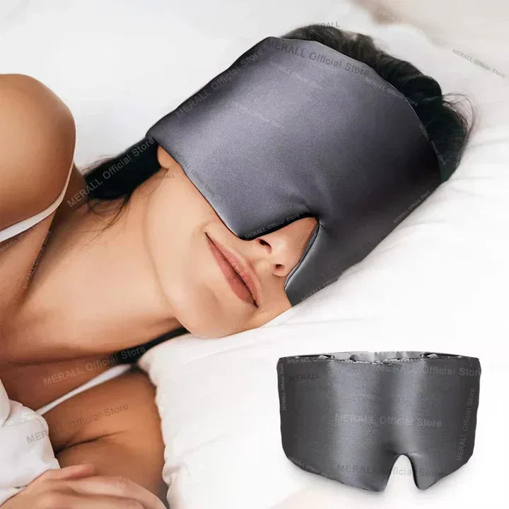 Jedwabna maska SilkDream. Miękka, gładka, z jedwabiu morwowego. Dla głębokiego snu i regeneracji, komfortowa.