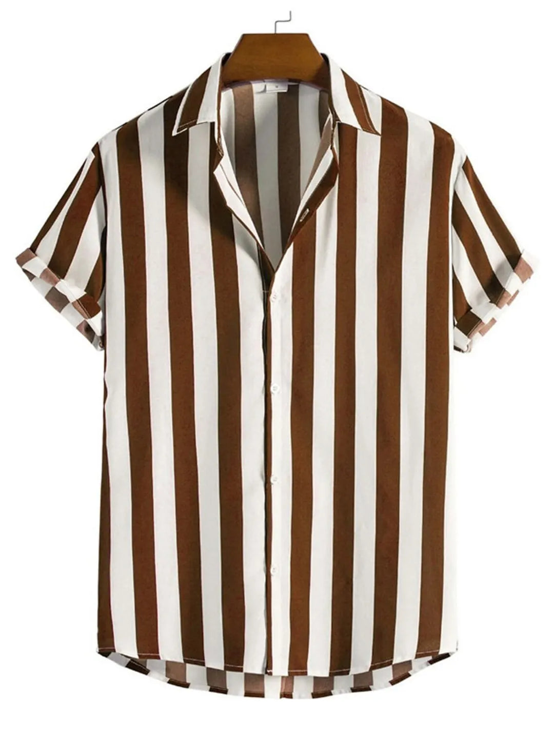Męska koszula w pionowe paski, krótki rękaw. Fason oversize, przewiewna. Must-have na letnie dni.