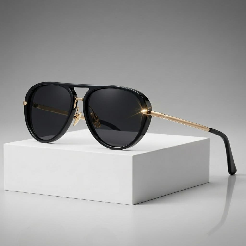 Stylowe okulary aviator unisex z gradientowymi soczewkami. Ponadczasowy design, ochrona przed słońcem i promieniowaniem UV.
