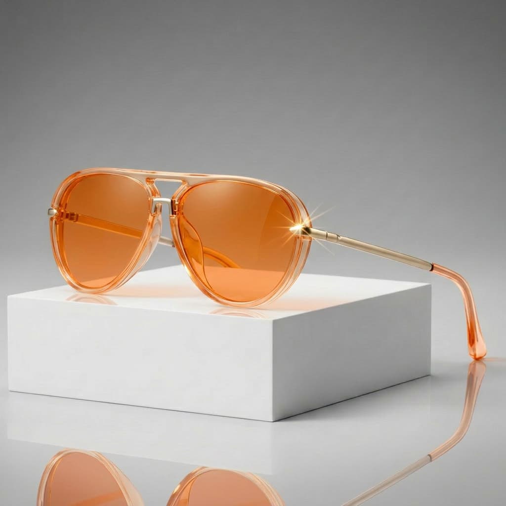 Retro okulary przeciwsłoneczne aviator unisex z gradientowymi soczewkami. Modny design, wygoda i skuteczna ochrona UV.
