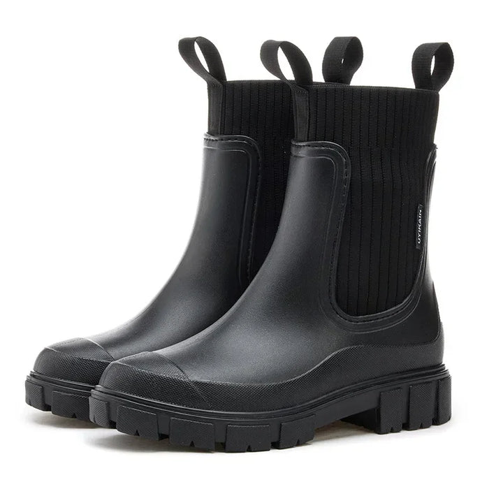 Kalosze Zofia do miejskiego stylu. Damskie, elastyczne, wodoodporne buty na deszcz. Jesień/zima.
