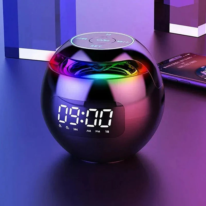Inteligentny budzik cyfrowy LED z głośnikiem Bluetooth, idealny do nowoczesnej sypialni i domu.