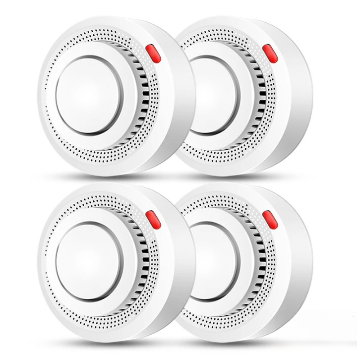 Skuteczny czujnik dymu i ciepła WiFi z alarmem pożarowym 85dB. Ochrona Smart Home.