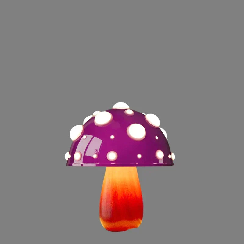 Nowoczesna lampa stołowa LED w stylu grzybka. Designerska z funkcją ładowania USB.