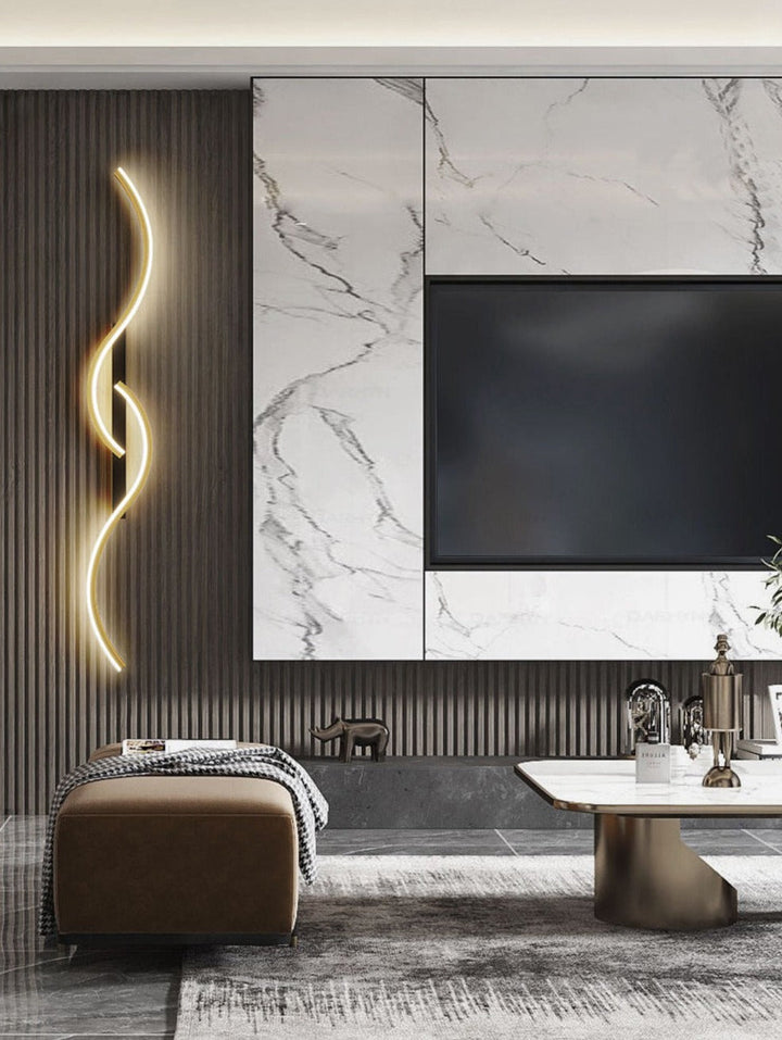 Kinkiet LED, eleganckie oświetlenie ścienne, podkreślające architekturę i design wnętrz.