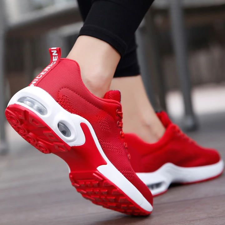 Damskie amortyzowane buty do treningu, w modnym odcieniu fuksji, oddychające.