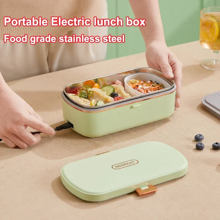 Zdrowy elektryczny lunch box 900ml z gotowaniem na parze. Podgrzewa i przygotowuje świeże posiłki.