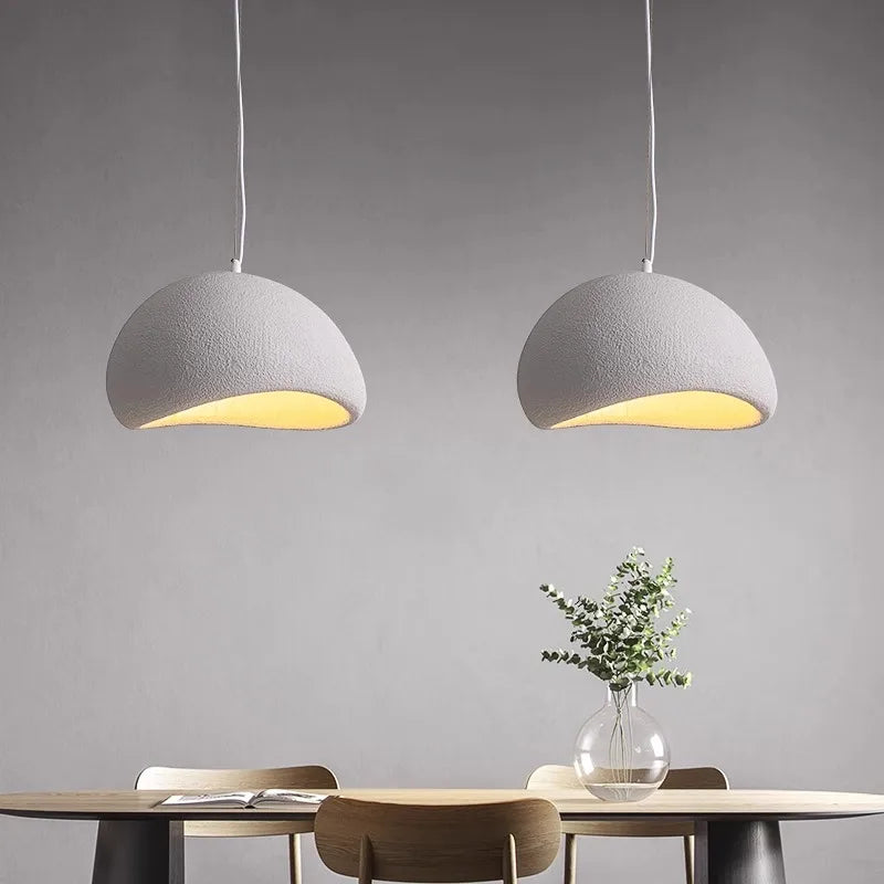 Dekoracyjna lampa wisząca Japandi. Minimalistyczny design, idealna do salonu, sypialni. Nowoczesne oświetlenie.