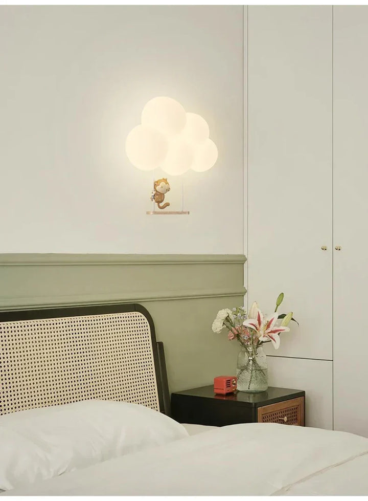 Energooszczędna lampa ścienna LED, biała. Oświetlenie dziecięce z motywami zwierzęcymi do pokoju dziecka, lampka nocna.