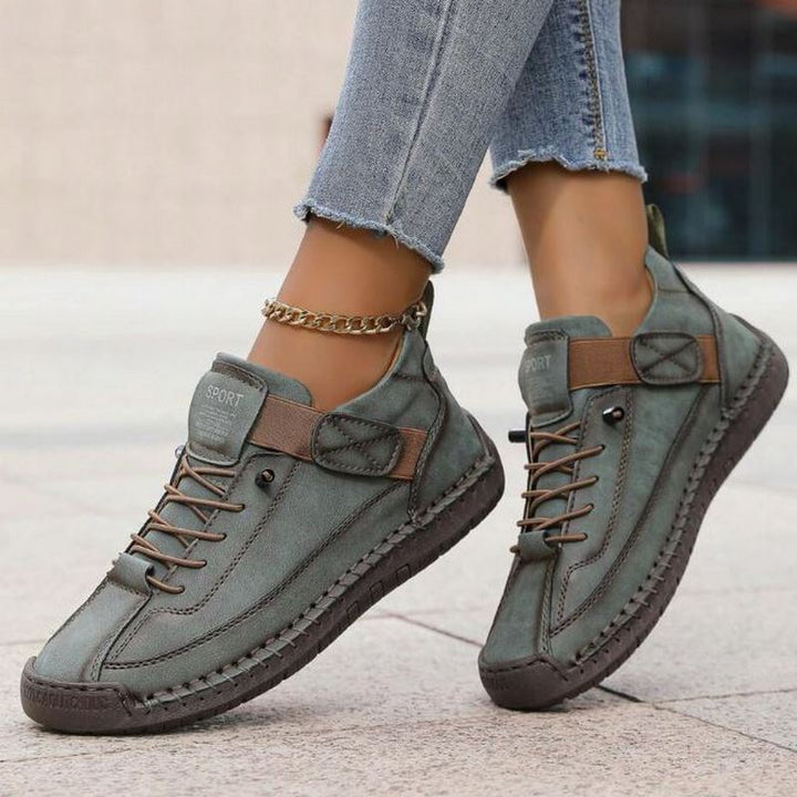 Wygodne damskie sneakersy ortopedyczne na rzepy. Łatwe do założenia, idealne codzienne obuwie damskie.