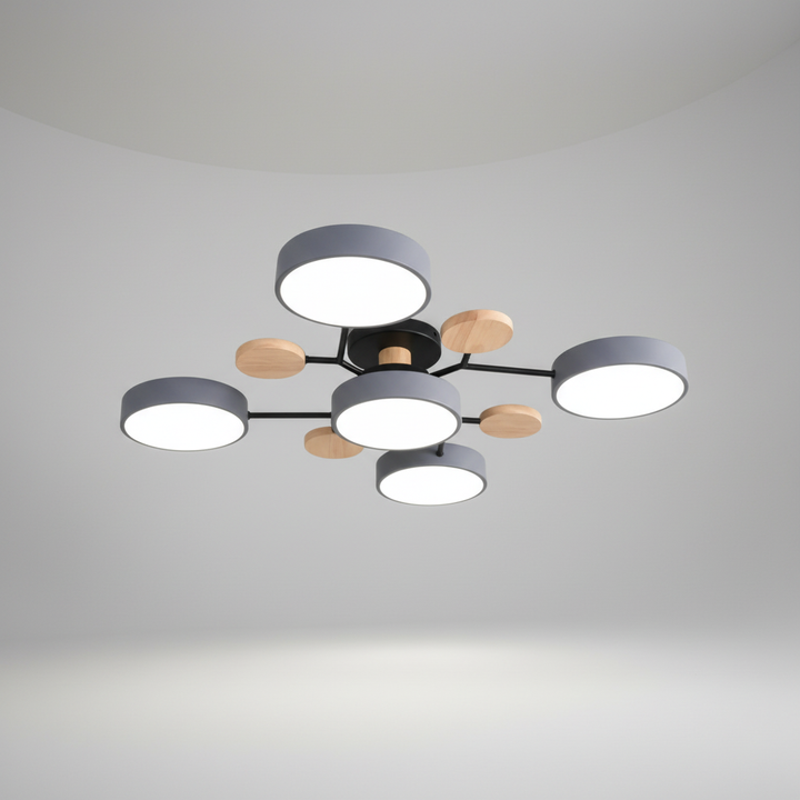 Nowoczesna lampa sufitowa LED SkandiGlow. Skandynawski design i energooszczędne oświetlenie, do salonu.